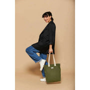 Achtertas Paul Tote Bag - Olijfgroen