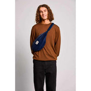 Hindbag Sasha Grote Heuptas - Fluweel Marineblauw