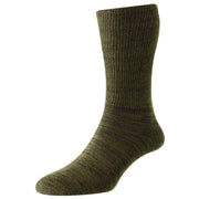 HJ Hall Light Weight Cotton Comfort Top Diabetic Socks - Brown/Coffee