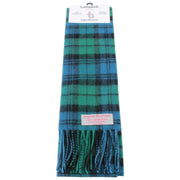 Ingles Buchan Campbell lamswollen sjaal - blauw/groen/zwart