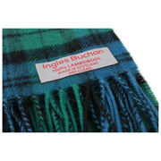 Ingles Buchan Campbell lamswollen sjaal - blauw/groen/zwart