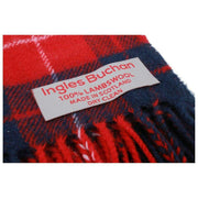 Ingles Buchan Hamilton lamswollen sjaal - rood/blauw/wit