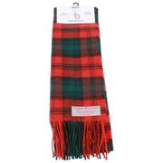 Ingles Buchan Kerr lamswollen sjaal - rood/groen/zwart