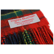 Ingles Buchan Macpherson lamswollen sjaal - rood/groen/blauw