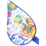Jessica Russell Flint Amalfi Zijden Oogmasker - Blauw/Wit/Geel