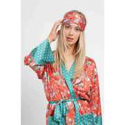 Jessica Russell Flint Golden Goose Zijden Oogmasker - Oranje/Wit/Blauw