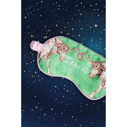 Jessica Russell Flint Taurus Zijden Oogmasker - Groen/Beige