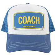 John Hatter Coach Rubber Trucker Hoed - Blauw/Wit