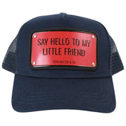 John Hatter Say Hello To My Little Friend aluminium truckerpet - marineblauw/rood
