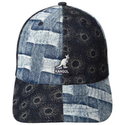Kangol denim mashup baseballpet - blauwe picknick