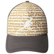 Kangol Truckerpet met kleine print - Grijs