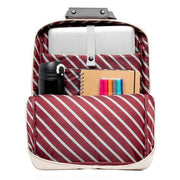 Lefrik Daily 13" Stripes Concrete Block Backpack - Grey/Light Grey/Cream