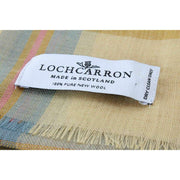 Locharron of Scotland Alba Cornish Fine Merino sjaal - geel/lichtblauw