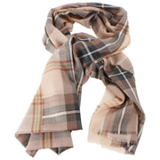 Locharron of Scotland Alba Saskatchewan verweerde fijne merinosjaal - beige/grijs