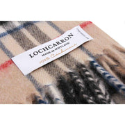 Locharron of Scotland Beau Thomson Modern Cashmere Scarf - Beige/Red/Black