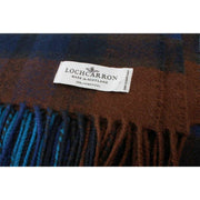 Locharron of Scotland Borders Buchanan lamswollen deken - blauw