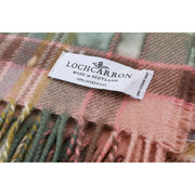 Locharron of Scotland Borders Dundee lamswollen deken - roze/groen