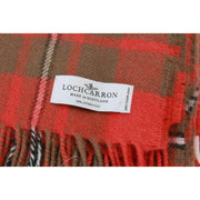 Locharron of Scotland Borders Macgregor Clan verweerde lamswollen deken - rood