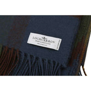 Locharron of Scotland Borders MacLeod of Harris antieke lamswollen deken - marineblauw/donkergroen