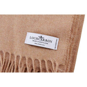 Locharron of Scotland Borders Malt lamswollen deken - Beige