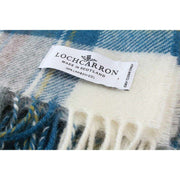 Locharron of Scotland Borders Stewart Dress lamswollen deken - blauw/crème