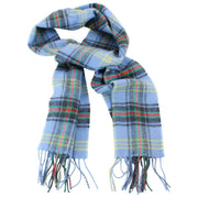 Locharron of Scotland Bowhill Bell of Borders lamswollen sjaal - blauw