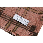 Locharron of Scotland Bracken Lochaber Britse wollen deken - Blush roze/bruin