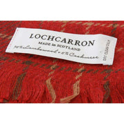 Locharron of Scotland Brock Caledonia Ruby luxe sjaal - rood/marineblauw