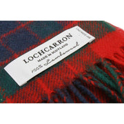 Locharron of Scotland Darwin Fraser Modern Tartan Oversized Lambswool Scarf - Red/Green