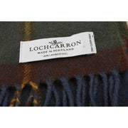 Locharron van Schotland Darwin Macleod van Harris antieke lamswollen sjaal - blauw/donkergroen