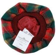 Locharron of Scotland Maple Leaf Lamswol Tam - Rood/Groen
