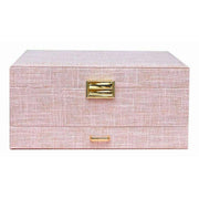 Maison Scarlett Denise Linen Jewellery Box - Pink