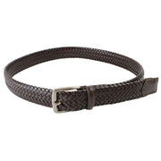 Miguel Bellido Classic Woven Leather Belt - Brown