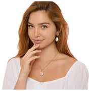 Pearls of the Orient Keishi grote parelhanger ketting - goud/wit
