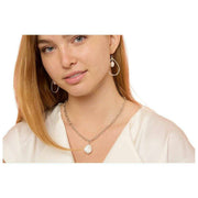 Parels van de Oriënt Keishi grote parelhangerketting - zilver/wit
