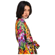 Poeder Botanische Caleidoscoop Lange Kimono-jurk - Meerkleurig