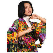 Poeder Botanische Caleidoscoop Lange Kimono-jurk - Meerkleurig