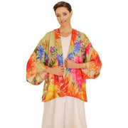 Powder Bountiful Blooms Kimono Jacket - Green/Orange