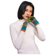 Poeder Fair Isle-handschoenen - Denimmix