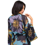 Poeder Helleborus lange kimono-jurk - blauw
