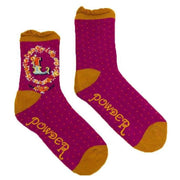 Powder Letter L Ankle Socks - Berry Red