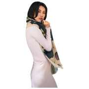 Powder Midnight Orchid Wollen Omslagdoek - Wit
