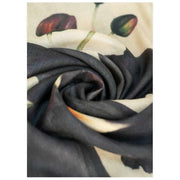 Powder Midnight Orchid Wollen Omslagdoek - Wit
