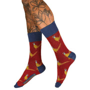 Powder Pheasants Ankle Socks - Raspberry Red