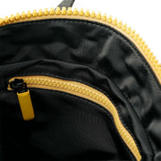 Roka Bantry B Small All Black Recycled Nylon Backpack - Black/Corn Yellow