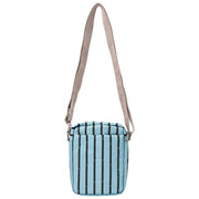 Roka Bond crossbodytas van gerecycled canvas - blauwe streep