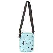 Roka Bond crossbodytas van gerecycleerd canvas - blauw/blauwe harten