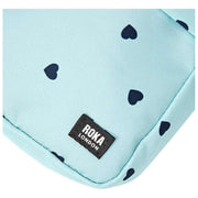 Roka Bond crossbodytas van gerecycleerd canvas - blauw/blauwe harten