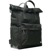 Roka Canfield B Medium All Black Recycled Canvas Backpack - Ash Black