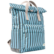 Roka Canfield B middelgrote rugzak van gerecycled canvas - blauwe streep
